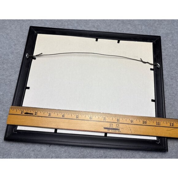 Framed Needlepoint Rural Village Scene Autumn Colors 12" x 10" - Picture 5 of 9